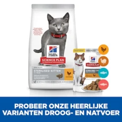 Hill's Science Plan Kitten Sterilised Kip 7kg -Blaf Miauw Verkoopwinkel 052742053646 4 NL