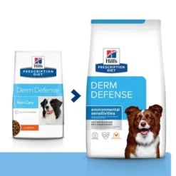 Hill's Hill’s Prescription Diet Derm Defense – Hondenvoer Met Kip – 12kg -Blaf Miauw Verkoopwinkel 52742008905 transition 1