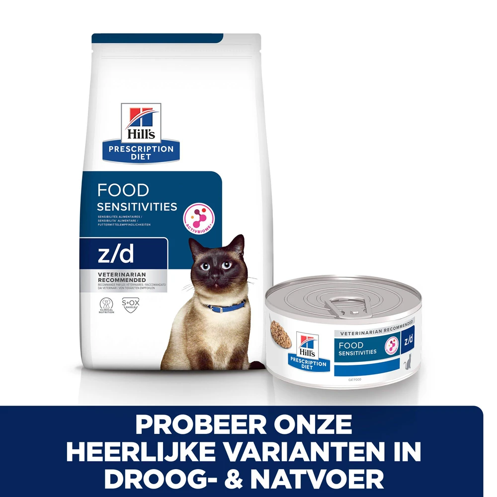 Hill's Prescription Diet Z/d Food Sensitivities Kattenvoer 1.5kg 6 Hill's Prescription Diet Z/d Food Sensitivities Kattenvoer 1.5kg - Afbeelding 6
