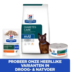 Hill's Hill’s Prescription Diet M/D Minced – Kattenvoer – 24x156g -Blaf Miauw Verkoopwinkel 52742428109 5 NL