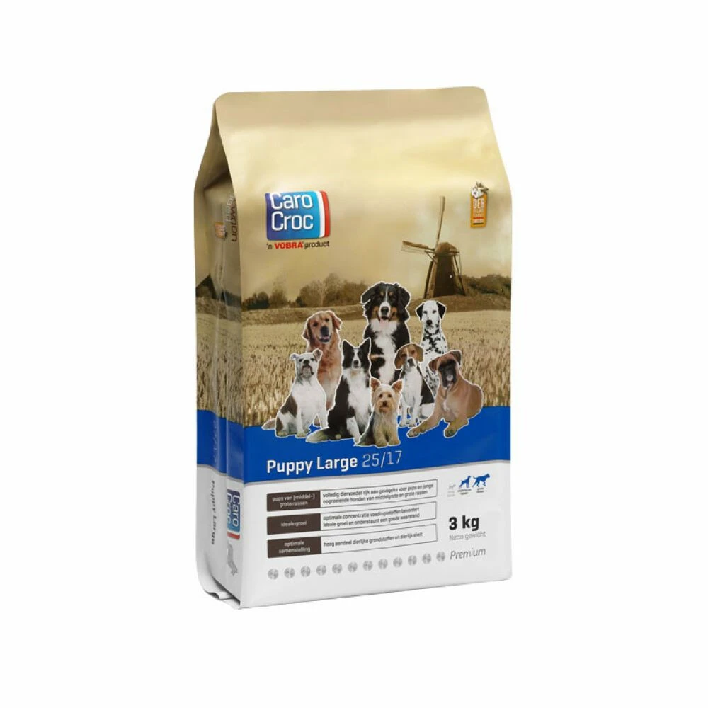 Carocroc Puppy Large 25/17 - Hondenvoer - 3 Kg 2 Carocroc Puppy Large 25/17 - Hondenvoer - 3 Kg - Afbeelding 2