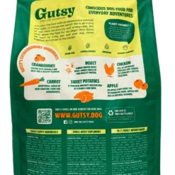 Gutsy Chicken Munchies Small Adult 6kg -Blaf Miauw Verkoopwinkel Gutsy Chicken Munchies Achterkant Zak scaled