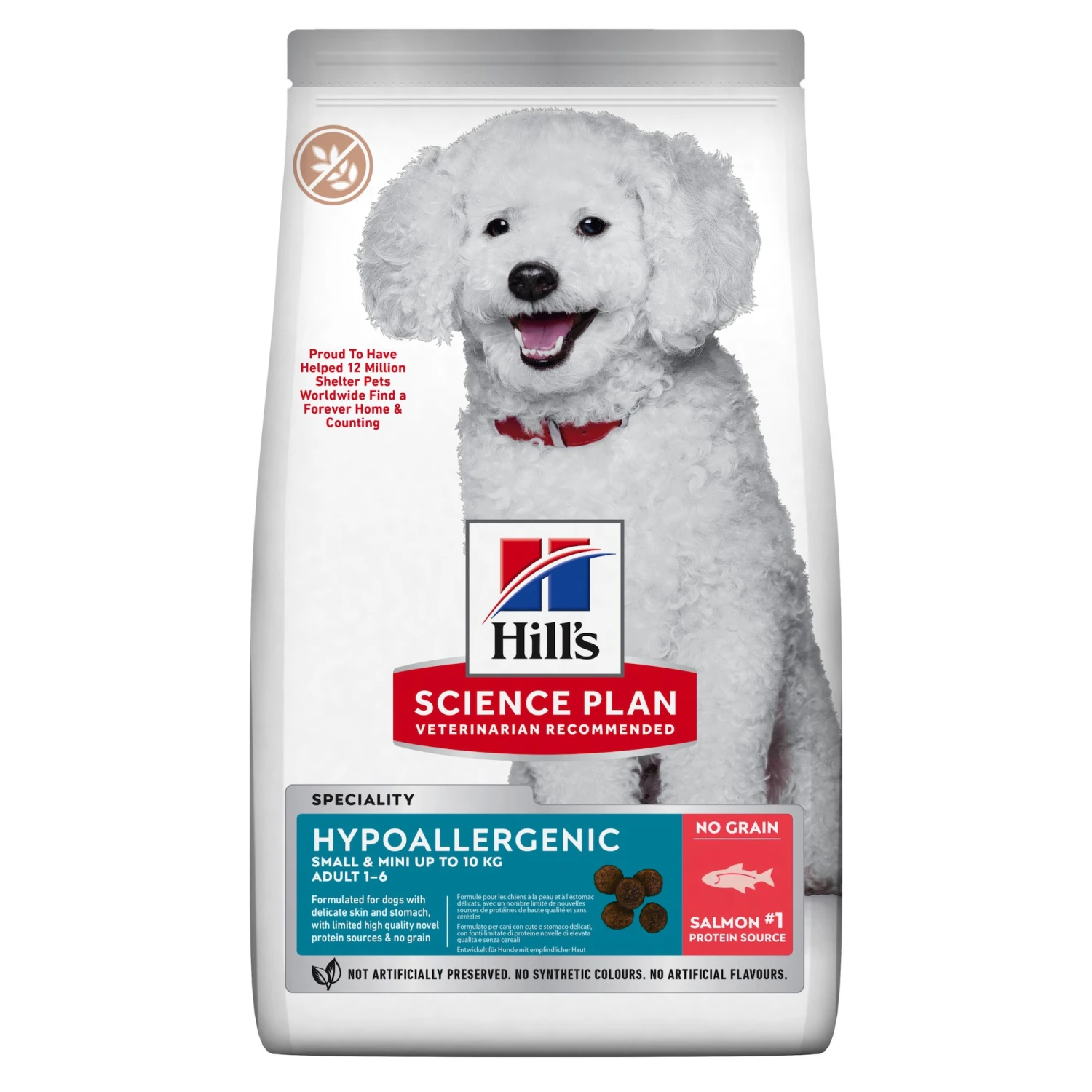 Hill's Science Plan Hypoallergenic Small & Mini Hond Met Zalm 6kg 1 Hill's Science Plan Hypoallergenic Small & Mini Hond Met Zalm 6kg
