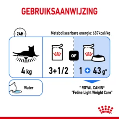Royal Canin Light Weight Care Natvoer In Jelly Kattenvoer 12x85g 25 Royal Canin Light Weight Care Natvoer In Jelly Kattenvoer 12x85g -Blaf Miauw Verkoopwinkel Royal Canin Light Weight Care Kat NL Dosage