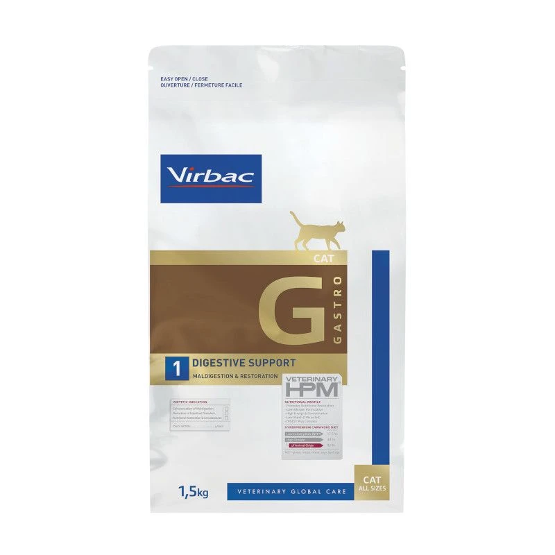 Virbac HPM Digestive Support G1 - Kattenvoer - 1,5kg 1 Virbac HPM Digestive Support G1 - Kattenvoer - 1,5kg