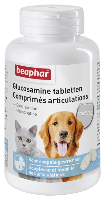 Beaphar Glucosamine Tabletten Hond/kat 60st 1 Beaphar Glucosamine Tabletten Hond/kat 60st