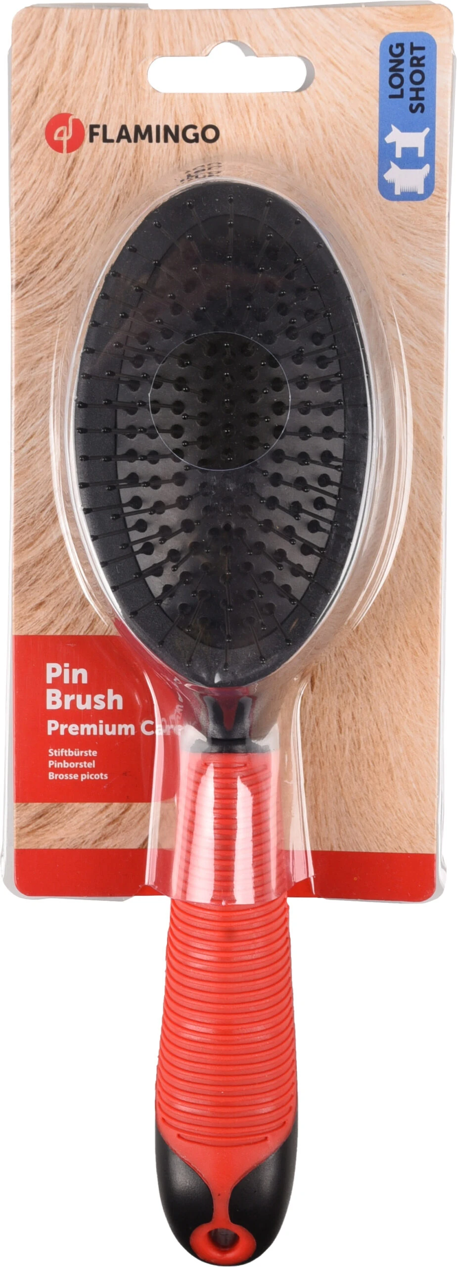 Flamingo Pinborstel Met Handvat Groot 2 Flamingo Pinborstel Met Handvat Groot - Afbeelding 2