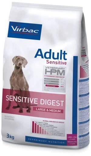 Virbac HPM Adult Sensitive Digest Large & Medium - Hondenvoer - 12kg 1 Virbac HPM Adult Sensitive Digest Large & Medium - Hondenvoer - 12kg